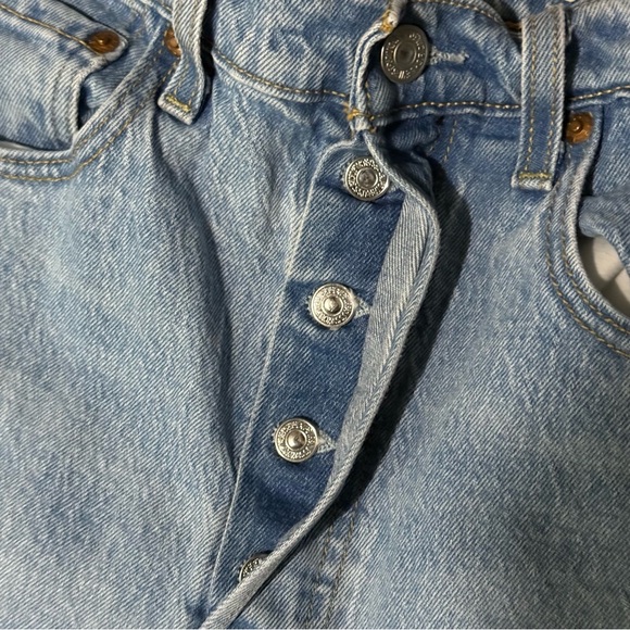 Levi's Ribcage Straight Jeans Women's 27 Button Fly Premium Denim High Rise Fit - Picture 5 of 8